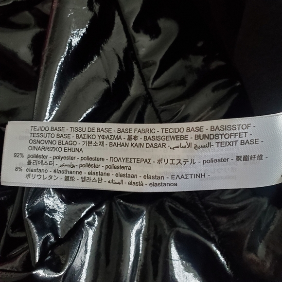 Zara Faux Vinyl Blogger Favorite Black Leggings Pants NWT Size Medium - Picture 16 of 16